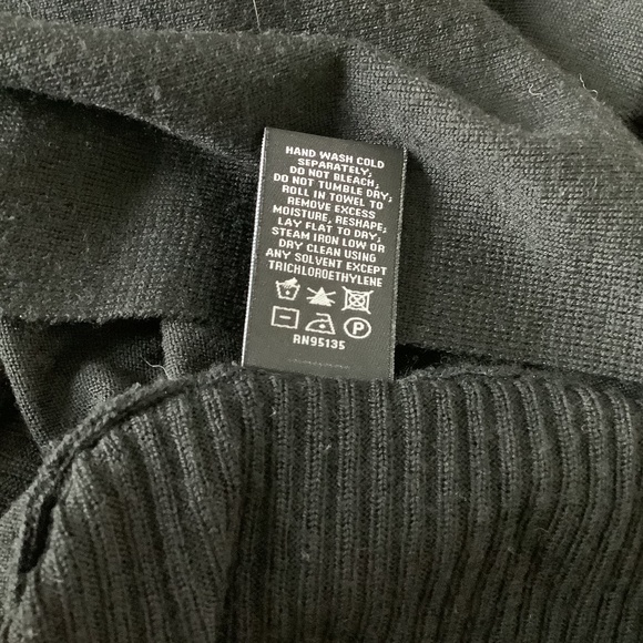 LAFAYETTE 148 SMALL BLACK WOOL SWEATER LIGHTWEIGHT DOLMAN SLEEVE RELAXED… - Picture 5 of 14